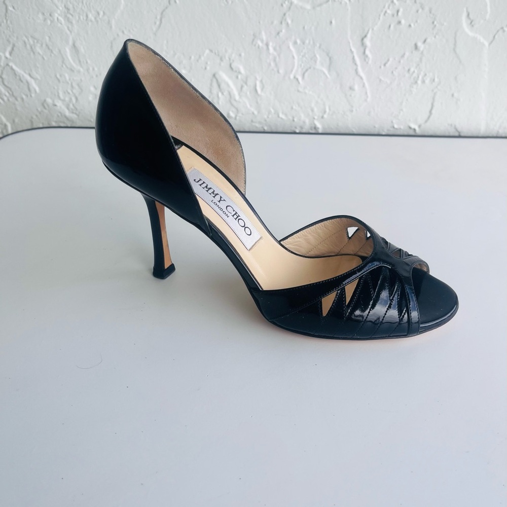 Jimmy Choo Black Patent Leather Women's Shoes - Picture 8 of 15